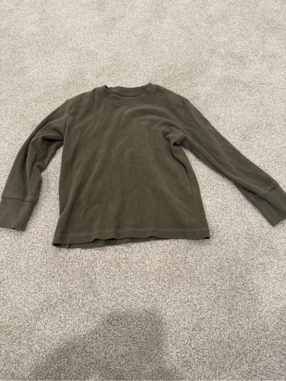 Little Bipsy Olive Green Long-Sleeve Crewneck Tee